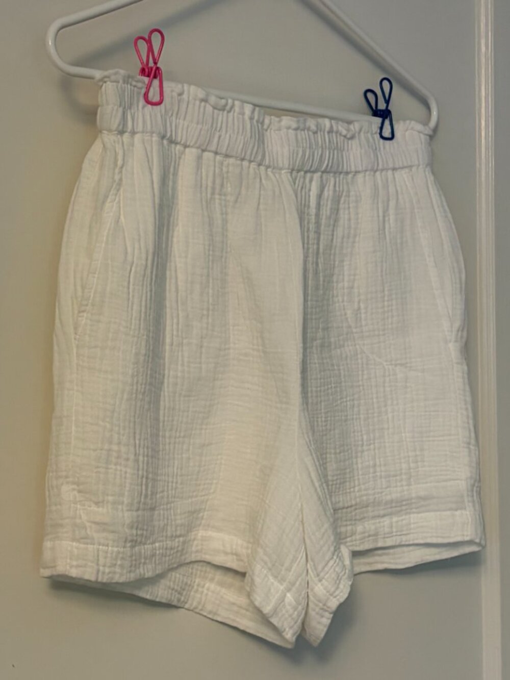 Rails organic cotton gauzy pull on elastic waist shorts size small quiet luxury